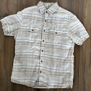 Banana Republic Men's Medium Linen Short Sleeve Button Down Shirt